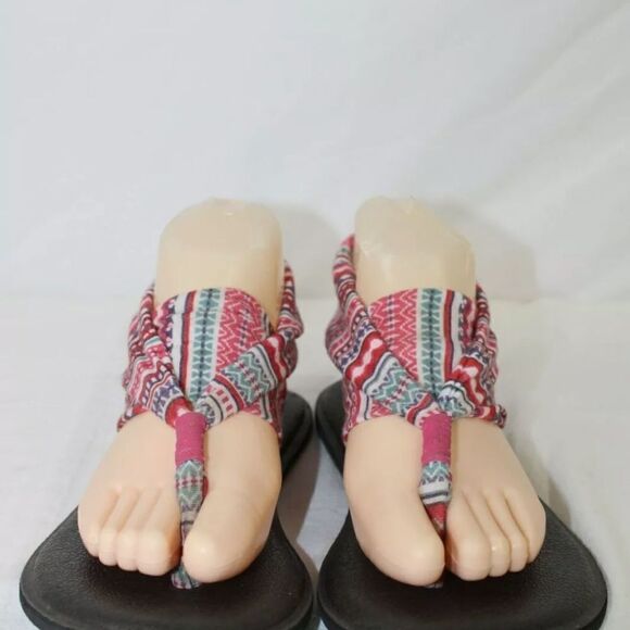 Sanuk Yoga Sandals Youth 4/5 Multicolored. - Picture 4 of 10